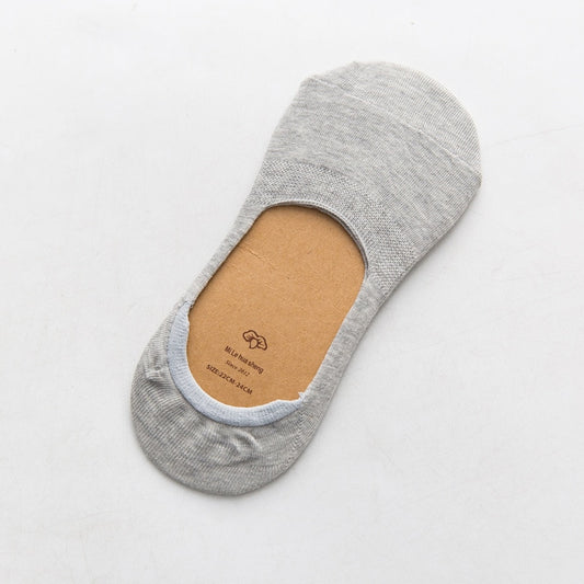 Spring summer women socks Solid color fashion wild shallow mouth invisible slipper socks