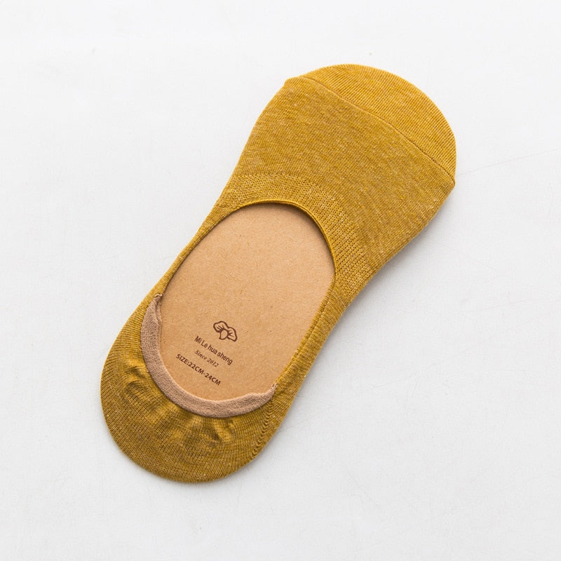Spring summer women socks Solid color fashion wild shallow mouth invisible slipper socks