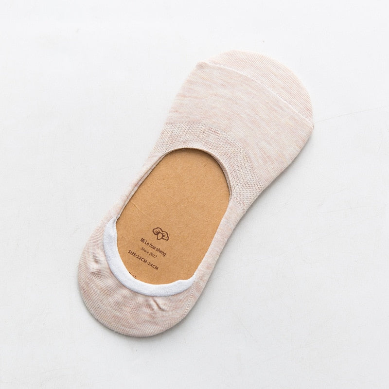 Spring summer women socks Solid color fashion wild shallow mouth invisible slipper socks