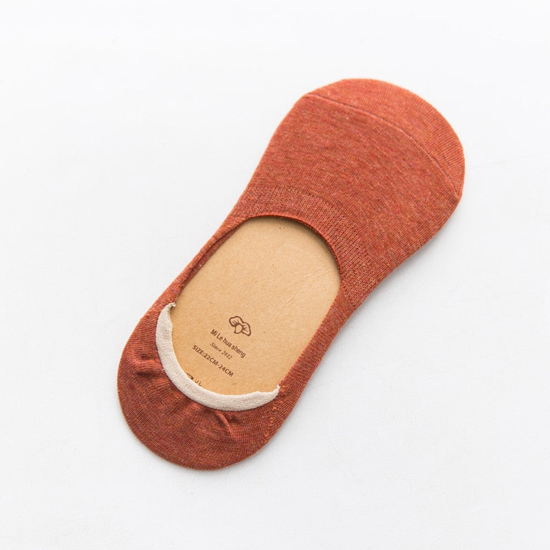 Spring summer women socks Solid color fashion wild shallow mouth invisible slipper socks