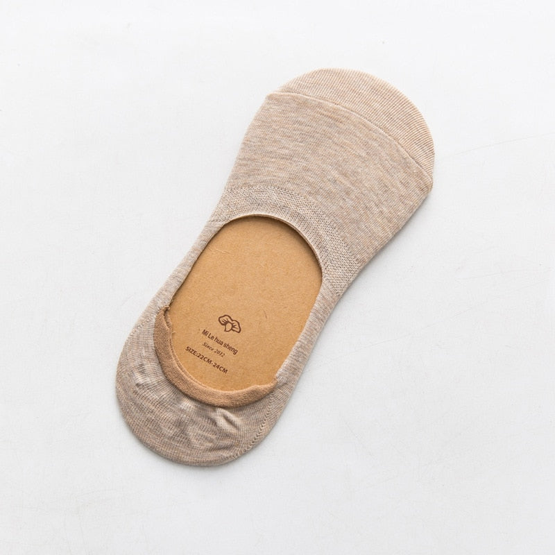 Spring summer women socks Solid color fashion wild shallow mouth invisible slipper socks