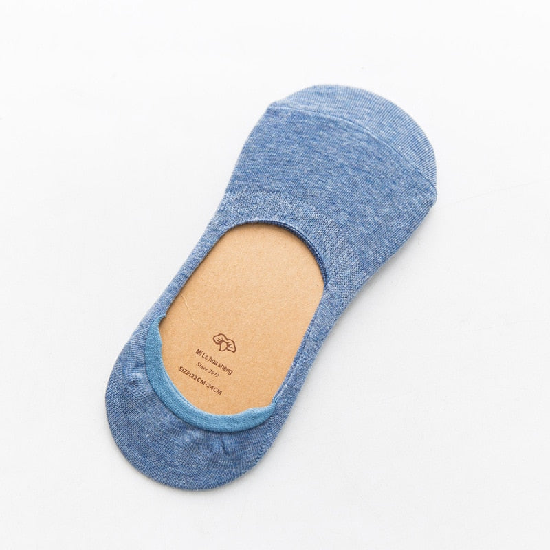 Spring summer women socks Solid color fashion wild shallow mouth invisible slipper socks