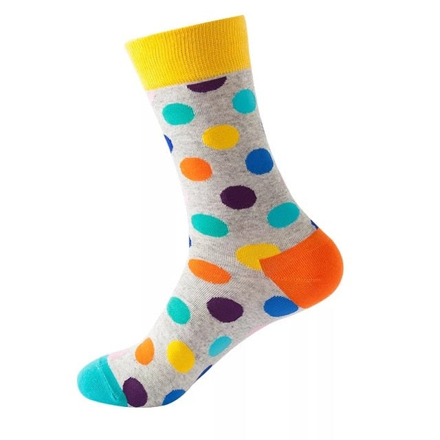 1pair Combed Cotton Fashion Hip Hop Man woman Socks Harajuku fruit Skateboard oil painting animal Happy Socks Funny Sokken
