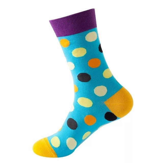 1pair Combed Cotton Fashion Hip Hop Man woman Socks Harajuku fruit Skateboard oil painting animal Happy Socks Funny Sokken