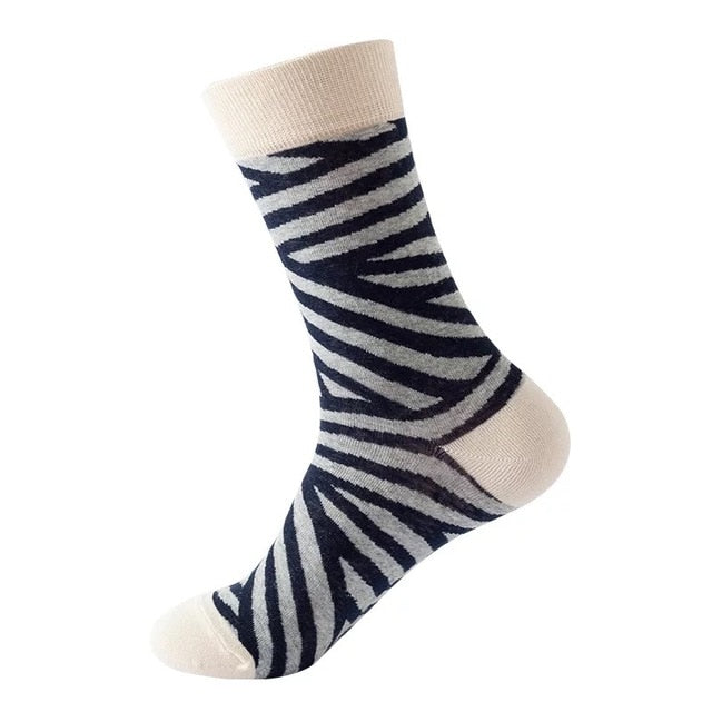 1pair Combed Cotton Fashion Hip Hop Man woman Socks Harajuku fruit Skateboard oil painting animal Happy Socks Funny Sokken