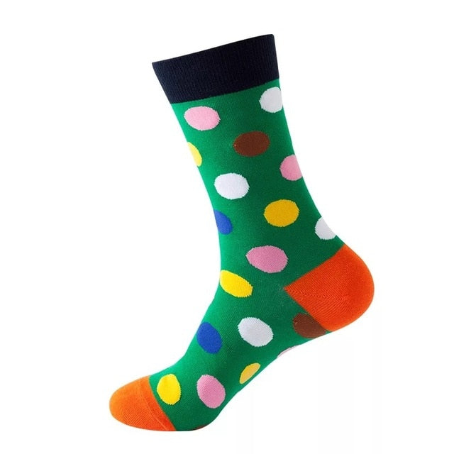 1pair Combed Cotton Fashion Hip Hop Man woman Socks Harajuku fruit Skateboard oil painting animal Happy Socks Funny Sokken