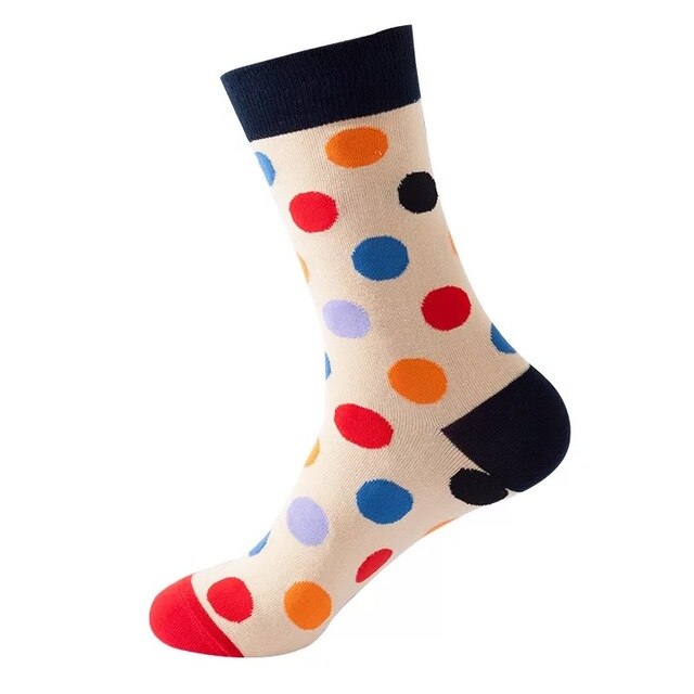 1pair Combed Cotton Fashion Hip Hop Man woman Socks Harajuku fruit Skateboard oil painting animal Happy Socks Funny Sokken