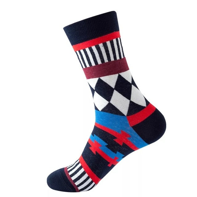 1pair Combed Cotton Fashion Hip Hop Man woman Socks Harajuku fruit Skateboard oil painting animal Happy Socks Funny Sokken