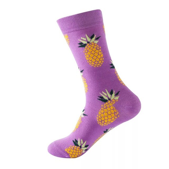1pair Combed Cotton Fashion Hip Hop Man woman Socks Harajuku fruit Skateboard oil painting animal Happy Socks Funny Sokken