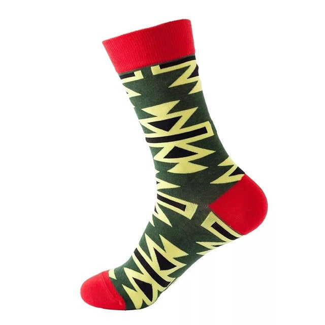 1pair Combed Cotton Fashion Hip Hop Man woman Socks Harajuku fruit Skateboard oil painting animal Happy Socks Funny Sokken