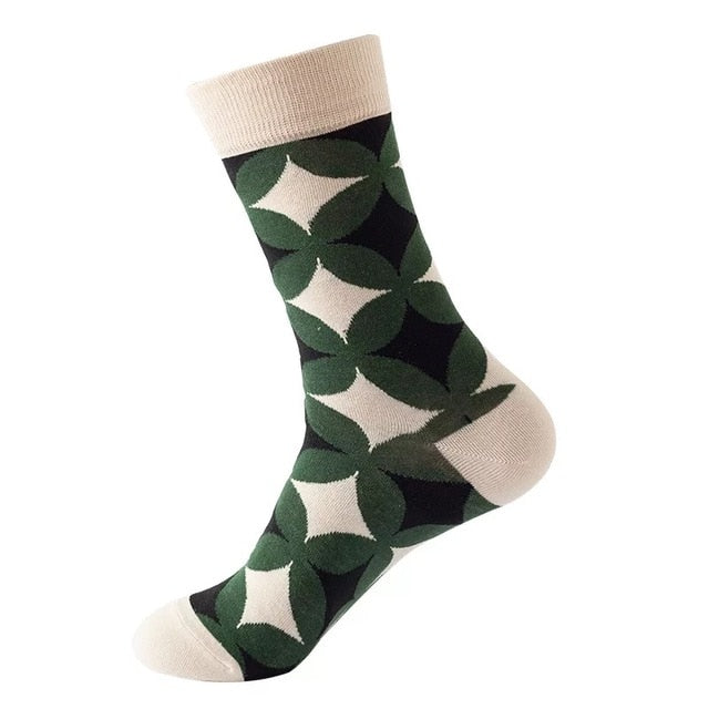 1pair Combed Cotton Fashion Hip Hop Man woman Socks Harajuku fruit Skateboard oil painting animal Happy Socks Funny Sokken
