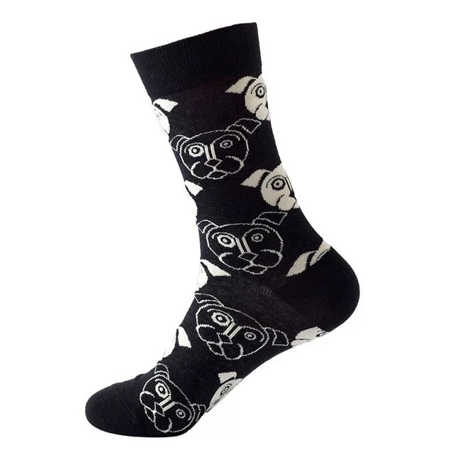 1pair Combed Cotton Fashion Hip Hop Man woman Socks Harajuku fruit Skateboard oil painting animal Happy Socks Funny Sokken