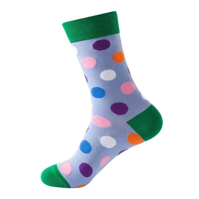 1pair Combed Cotton Fashion Hip Hop Man woman Socks Harajuku fruit Skateboard oil painting animal Happy Socks Funny Sokken