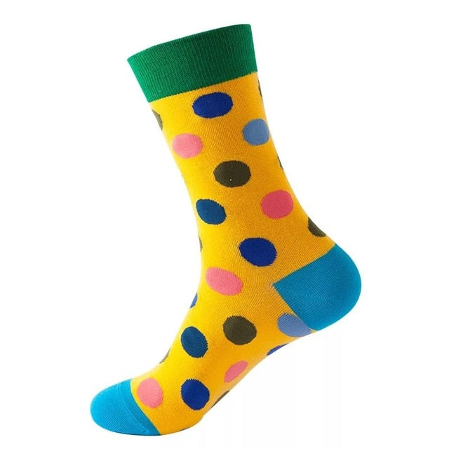 1pair Combed Cotton Fashion Hip Hop Man woman Socks Harajuku fruit Skateboard oil painting animal Happy Socks Funny Sokken