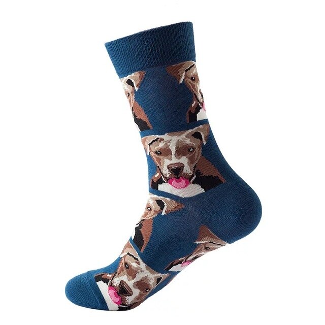 1pair Combed Cotton Fashion Hip Hop Man woman Socks Harajuku fruit Skateboard oil painting animal Happy Socks Funny Sokken