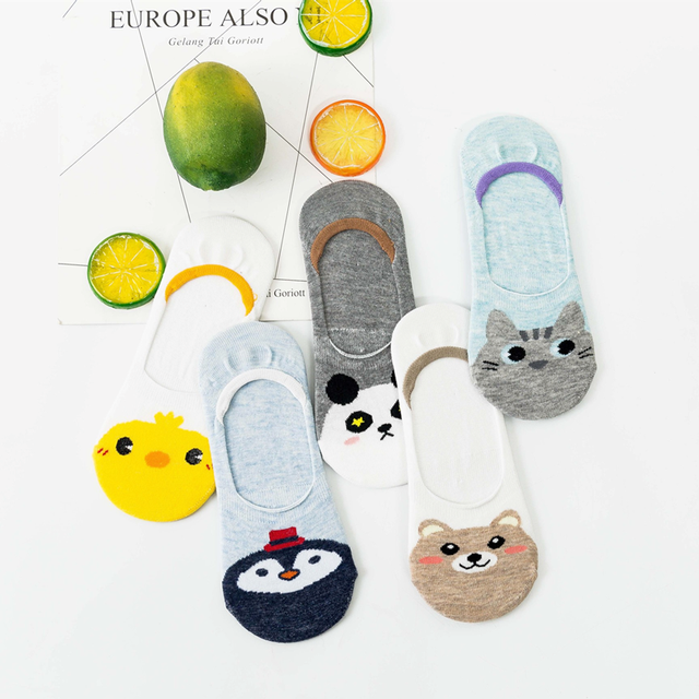 5 Pairs Cute Harajuku Animal Women Socks