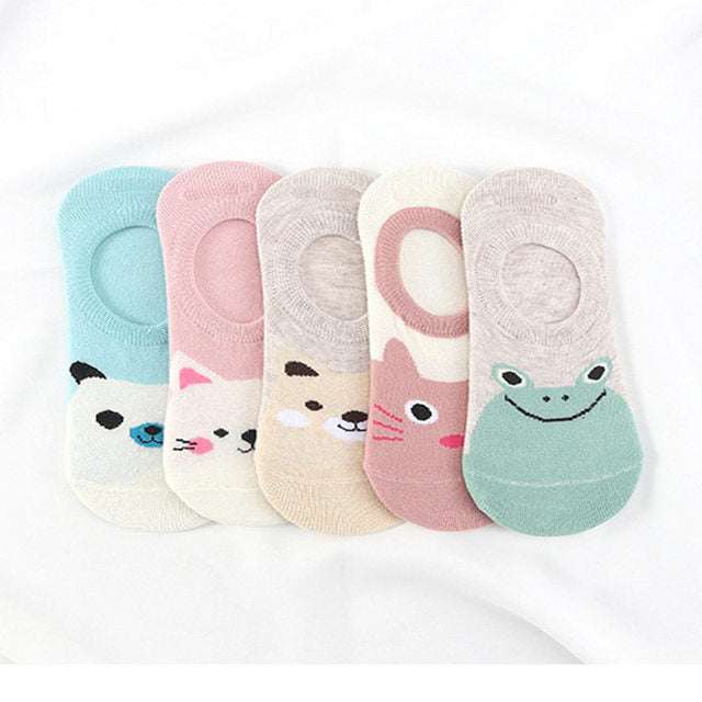 5 Pairs Cute Harajuku Animal Women Socks