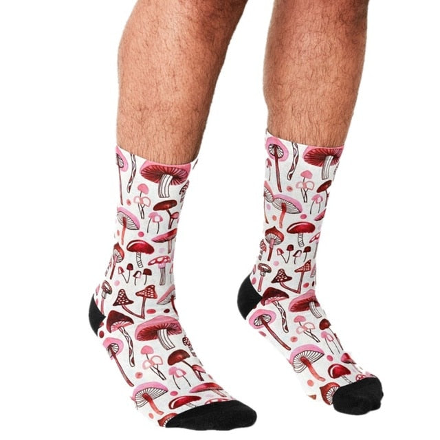 Men Harajuke Mushroom Socks