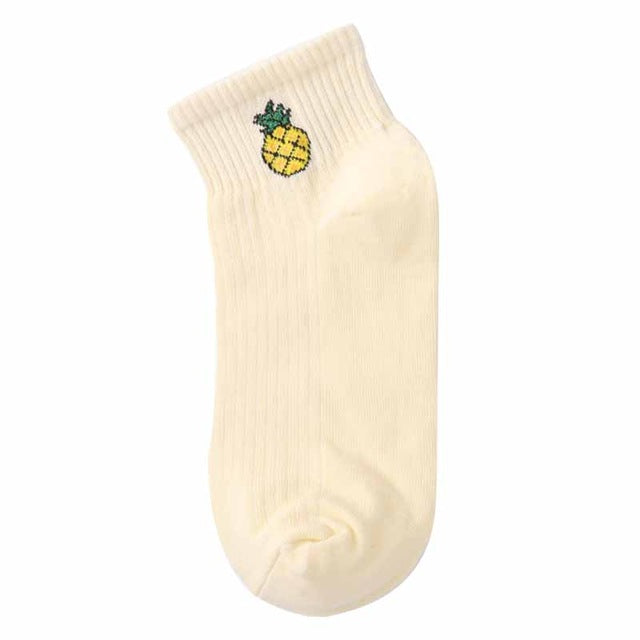 Cotton Loose Striped Women's Crew Socks