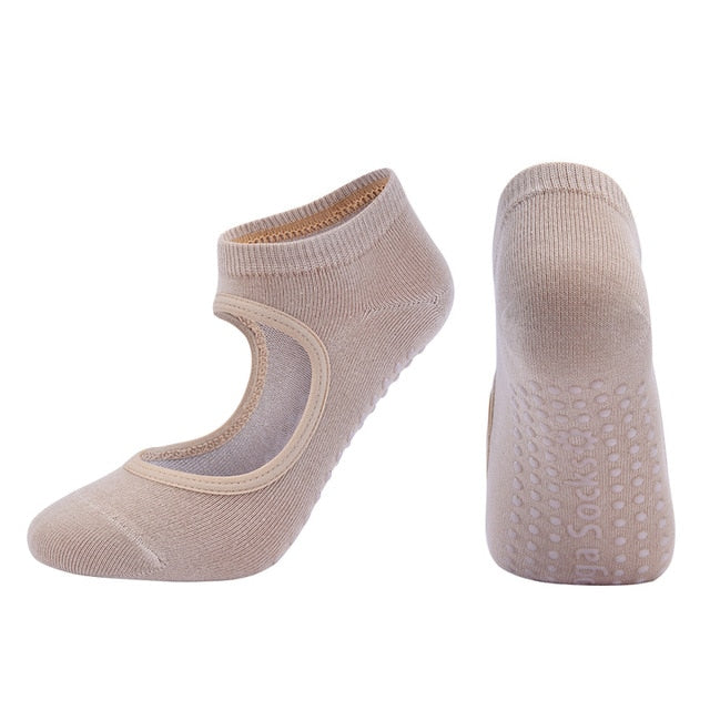 Silicone Breathable Anti Friction Women Yoga Socks