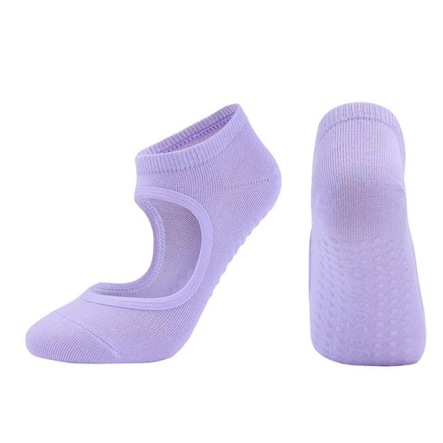 Silicone Breathable Anti Friction Women Yoga Socks