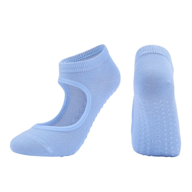 Silicone Breathable Anti Friction Women Yoga Socks