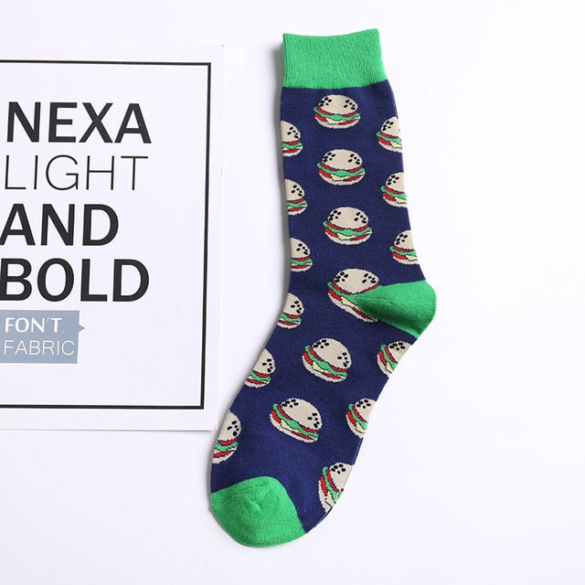 GUMPRUN Harajuku happy socks Men's Funny Combed Cotton Dress Casual Crew Wedding Socks Colorful Novelty Skateboard Socks