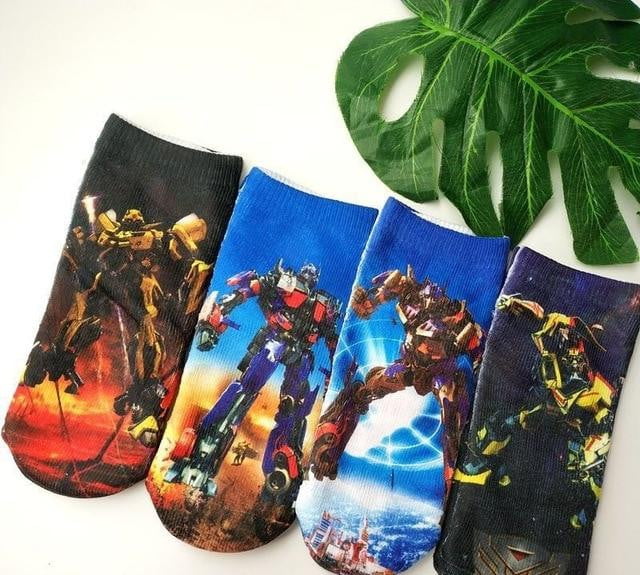 Cartoon Super Hero Printed Kids Cotton Socks