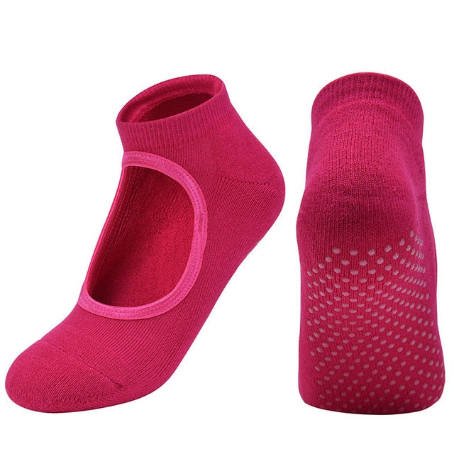 Silicone Breathable Anti Friction Women Yoga Socks