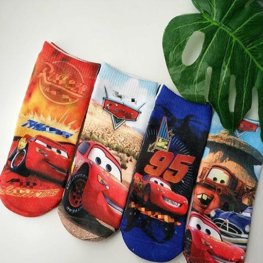 Cartoon Super Hero Printed Kids Cotton Socks