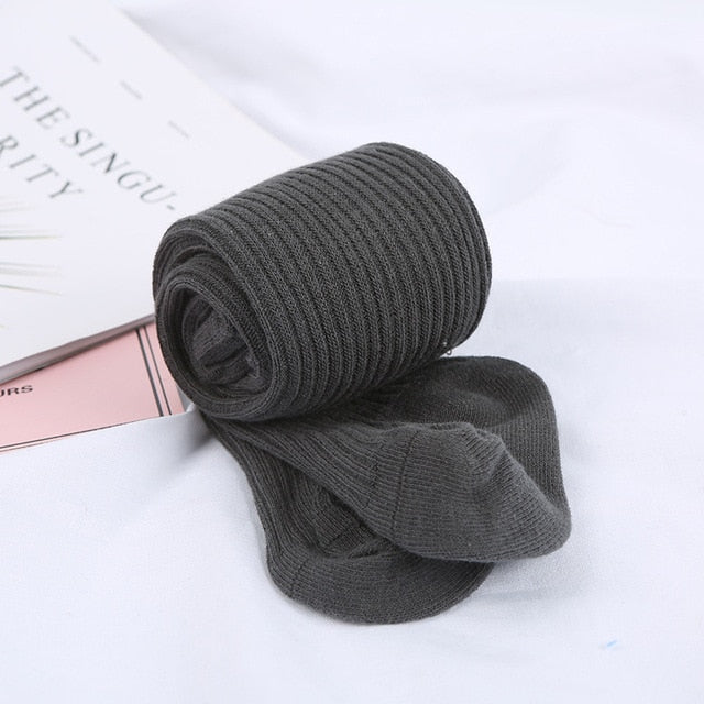 Casual Solid Warm Cotton Baby Tights