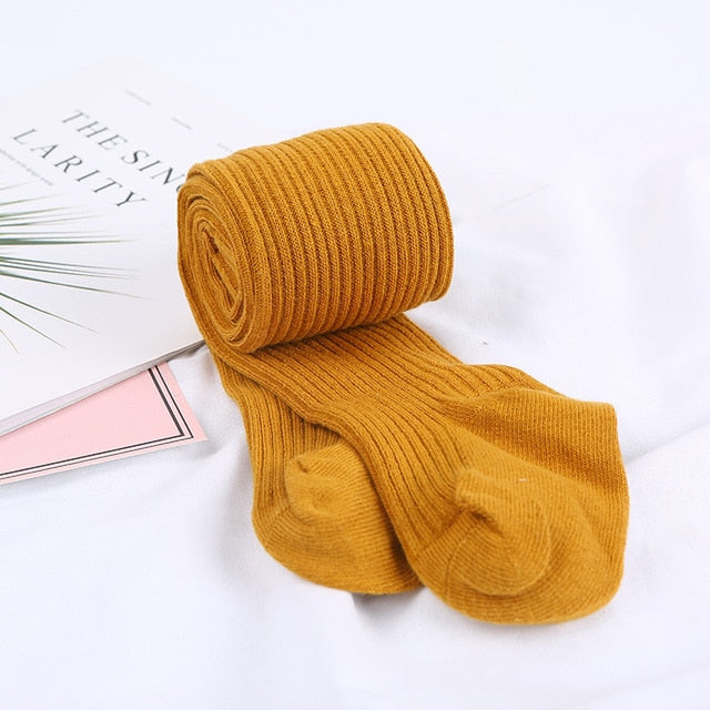 Casual Solid Warm Cotton Baby Tights