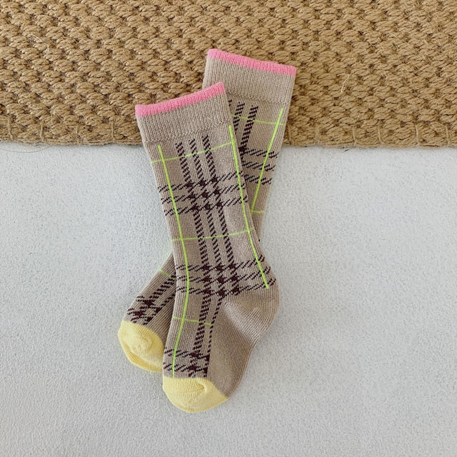 Soft Cotton Stripes Kids Matching Socks
