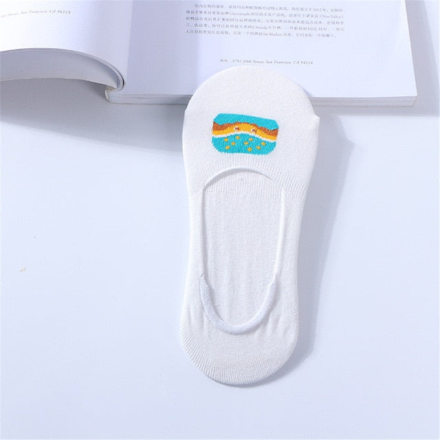 Cute Ultra Thin Crystal Silk Low Ankle Socks