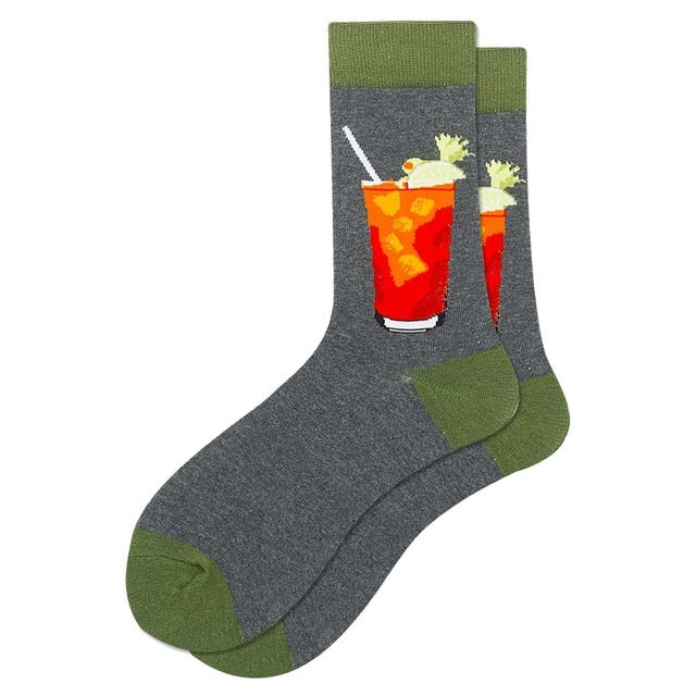 Colorful Men's Socks Harajuku Colorful Happy Funny symbol International chess geometric Formula Cotton Sock Christmas Gift