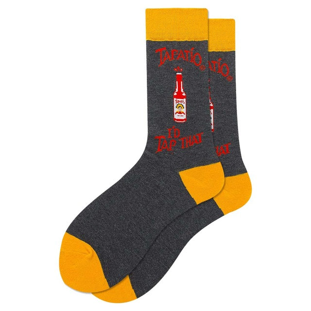 Colorful Men's Socks Harajuku Colorful Happy Funny symbol International chess geometric Formula Cotton Sock Christmas Gift