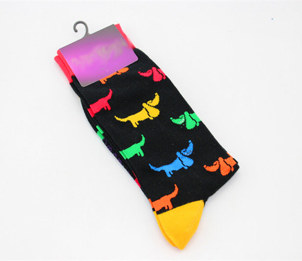 New Mens sock Brand Cactus Panda Monkey Pattern Hip hop Cool Socks for Men Winter Thick Long Skate Funny Socks Colorful EUR40-47