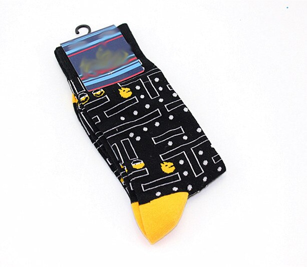 New Mens sock Brand Cactus Panda Monkey Pattern Hip hop Cool Socks for Men Winter Thick Long Skate Funny Socks Colorful EUR40-47