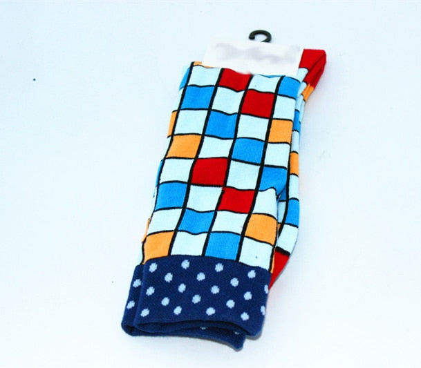 New Mens sock Brand Cactus Panda Monkey Pattern Hip hop Cool Socks for Men Winter Thick Long Skate Funny Socks Colorful EUR40-47