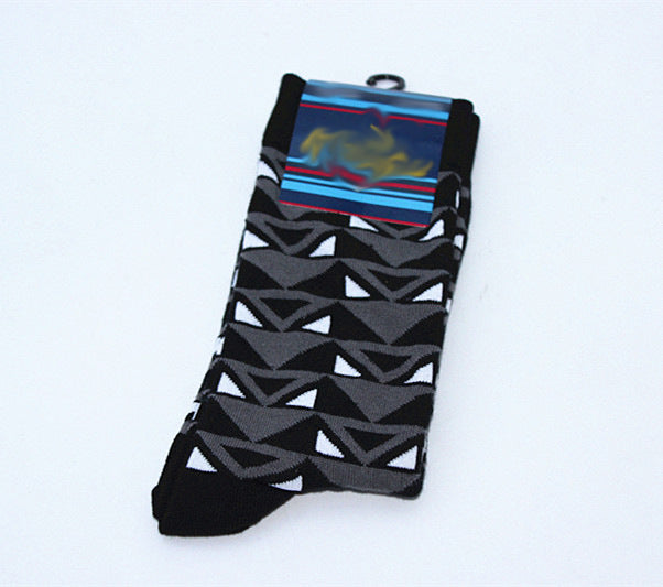 New Mens sock Brand Cactus Panda Monkey Pattern Hip hop Cool Socks for Men Winter Thick Long Skate Funny Socks Colorful EUR40-47