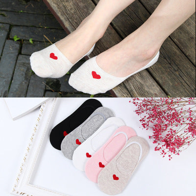 Women's Cotton Happy Funny Invisible Socks With Print Cartoon Animal Casual Short Socks Cute Summer Thin Ankle Socks 5 Pairs/Lot