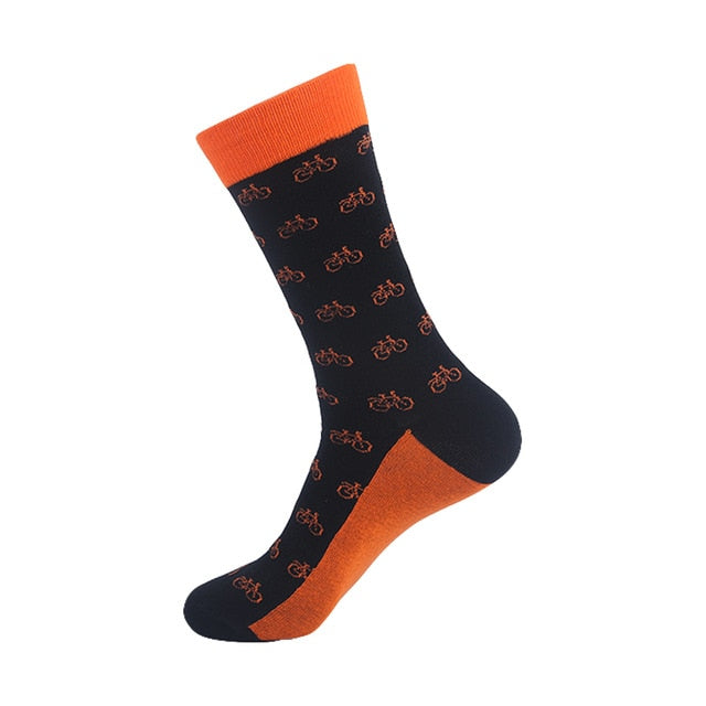 Men's Socks Hip Pop Fruit Banana Coffee Beans Alien Long Cool Skate Sock