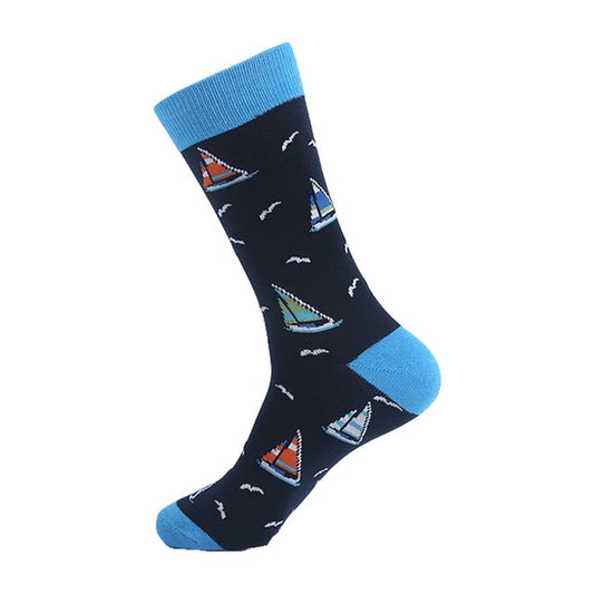 Men's Socks Hip Pop Fruit Banana Coffee Beans Alien Long Cool Skate Sock