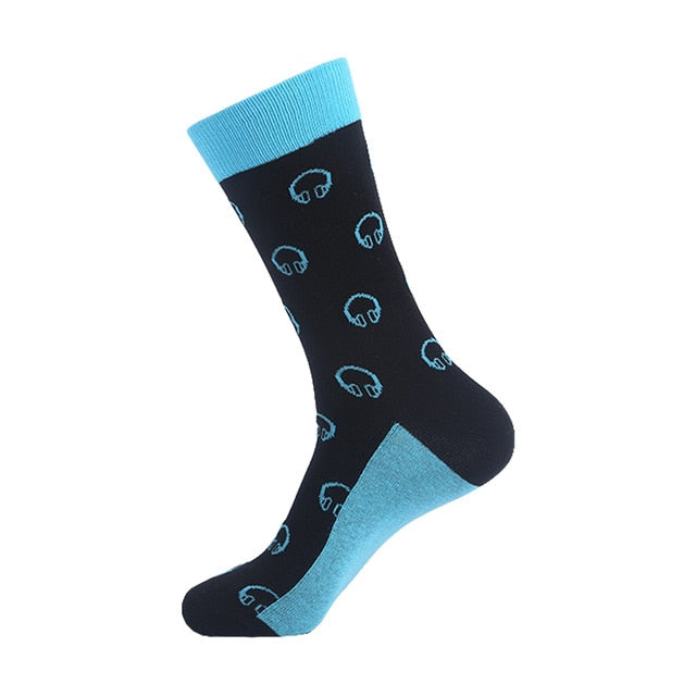 Men's Socks Hip Pop Fruit Banana Coffee Beans Alien Long Cool Skate Sock