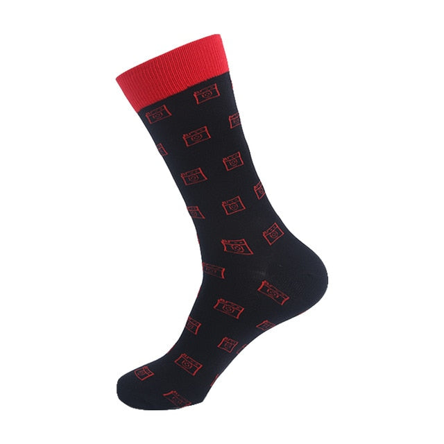 Men's Socks Hip Pop Fruit Banana Coffee Beans Alien Long Cool Skate Sock