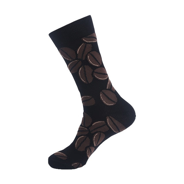 Men's Socks Hip Pop Fruit Banana Coffee Beans Alien Long Cool Skate Sock