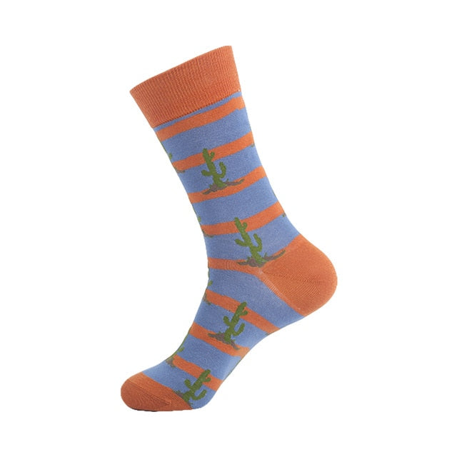 Men's Socks Hip Pop Fruit Banana Coffee Beans Alien Long Cool Skate Sock