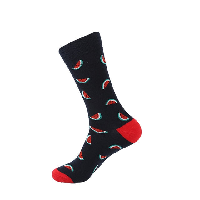 Men's Socks Hip Pop Fruit Banana Coffee Beans Alien Long Cool Skate Sock