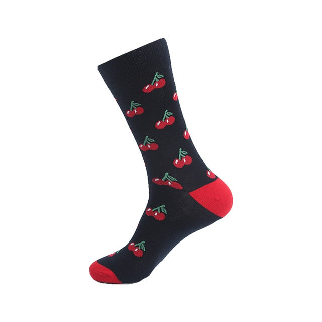 Men's Socks Hip Pop Fruit Banana Coffee Beans Alien Long Cool Skate Sock