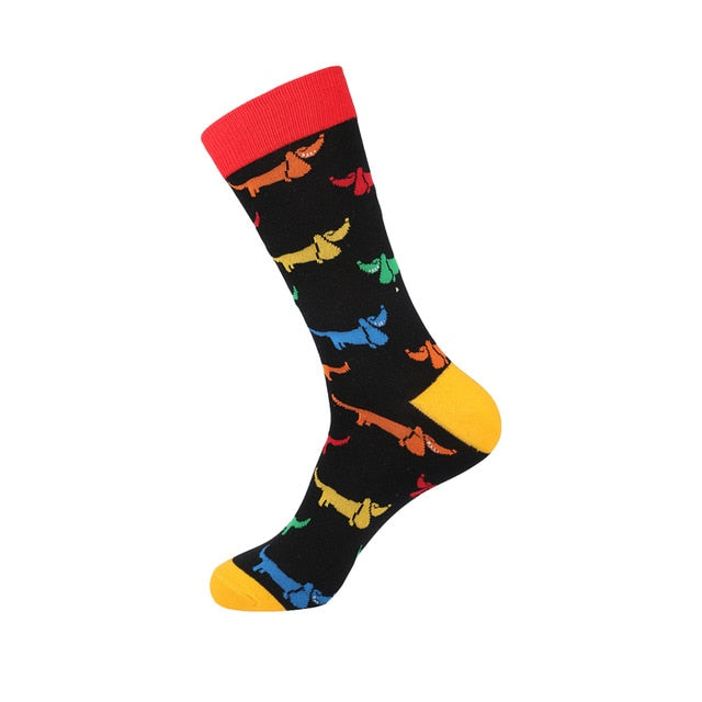 Men's Socks Hip Pop Fruit Banana Coffee Beans Alien Long Cool Skate Sock